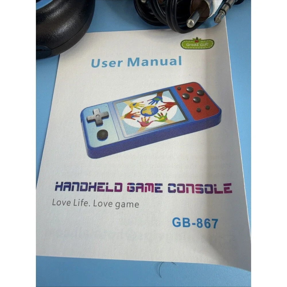 Beico 32 Bit Kids Handheld Games Preloaded 139 Video Games W/2nd Controller